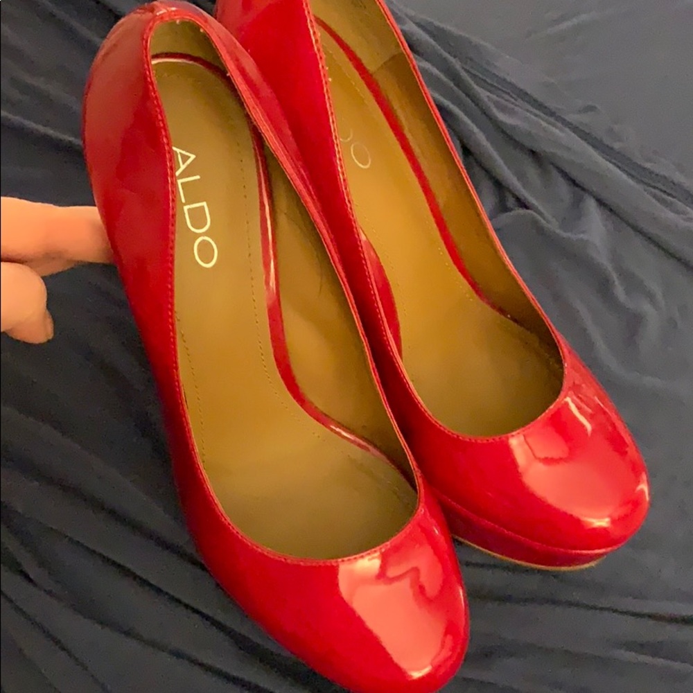 Ruby red high heels